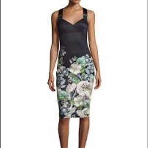 Ted Baker Jayer Gem Gardens Bodycon Dress Sz 0